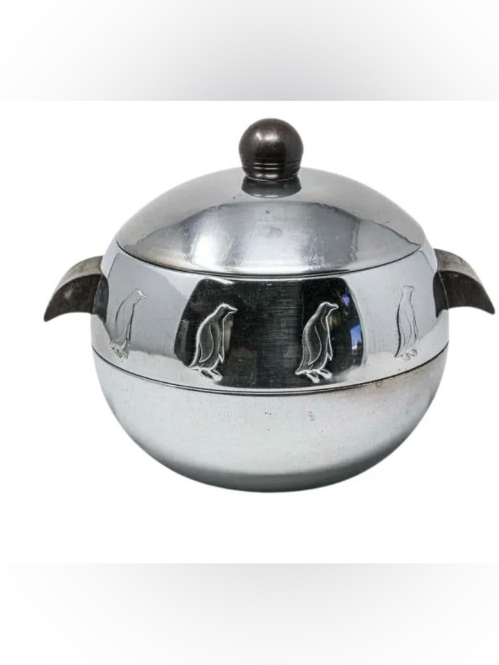 Vintage West Bend Hot and Cold Penguin Server Ice Bucket Mid Centiry
